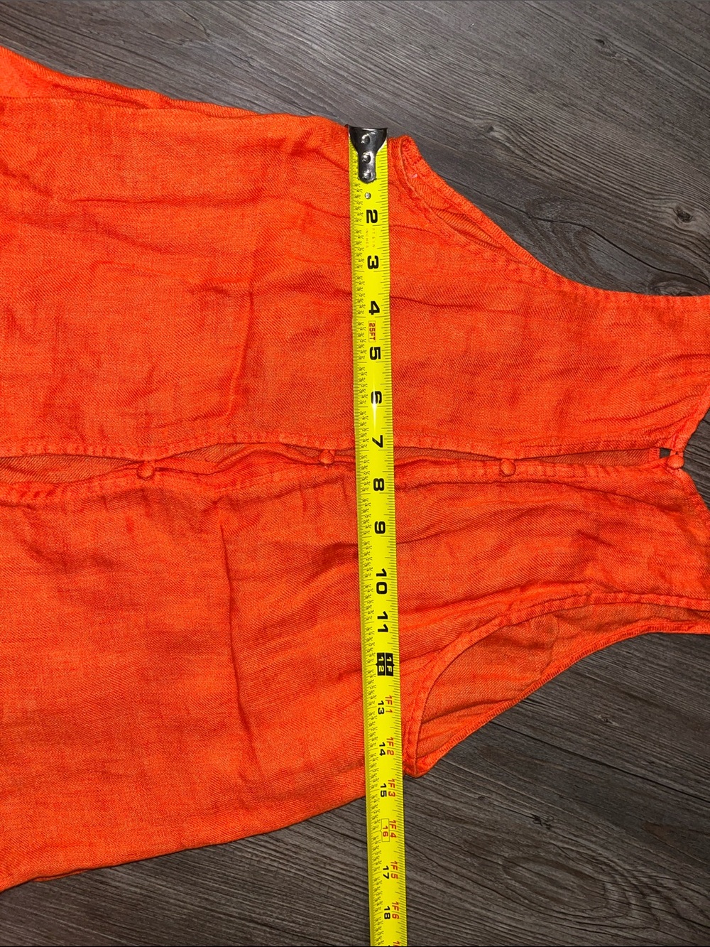 JOIE 100% Linen Vibrant Orange Sleeveless Linen-Blend Camisole - Picture 4 of 6